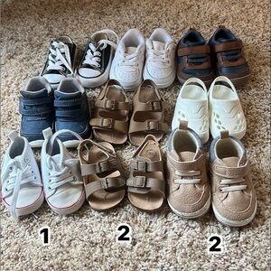 Bundle of baby boy shoes